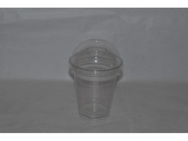 Стакан ШЕЙКЕР 400 мл. Прозрачный + крышка шейкер